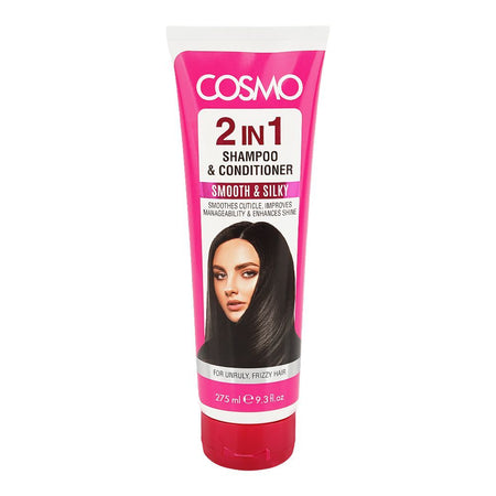 Cosmo Smooth & Silky 2-In-1 Shampoo & Conditioner, Aloe Vera, Citric Acid, 275ml - Main Image