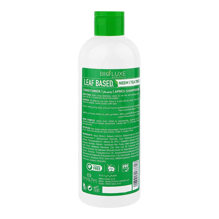 Bio Luxe Naturals Leaf Based Neem & Tea Tree Purifying Conditioner, For Dandruff & Oily Scalp, 480ml - Image 2