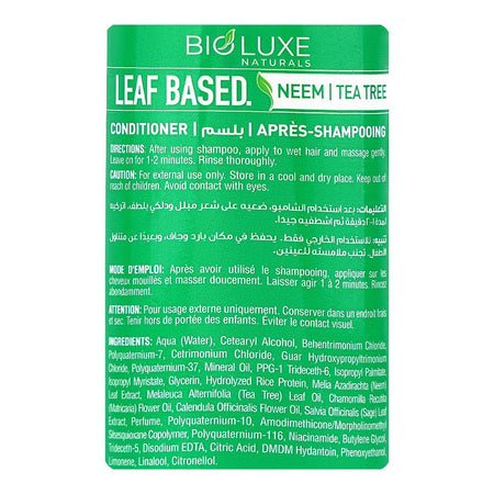 Bio Luxe Naturals Leaf Based Neem & Tea Tree Purifying Conditioner, For Dandruff & Oily Scalp, 480ml - Image 3