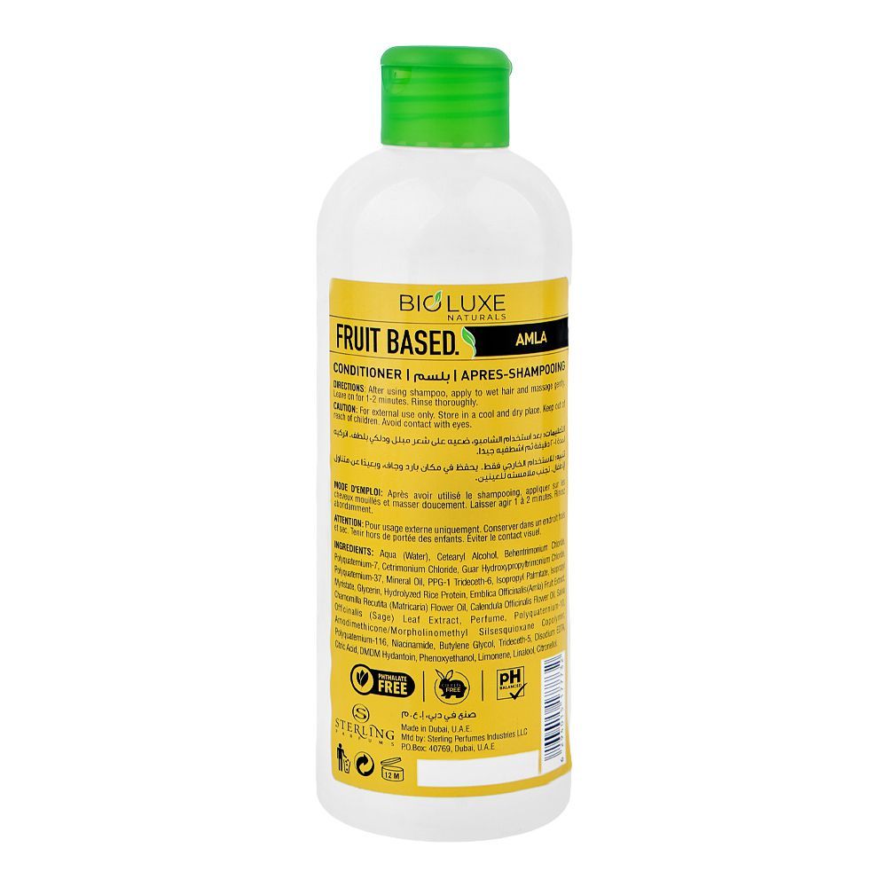 Bio Luxe Naturals Fruit Based Amla Repairing Conditioner, Niacinamide, Citric Acid, For Dry & Frizzy Hair, 480ml - Image 2