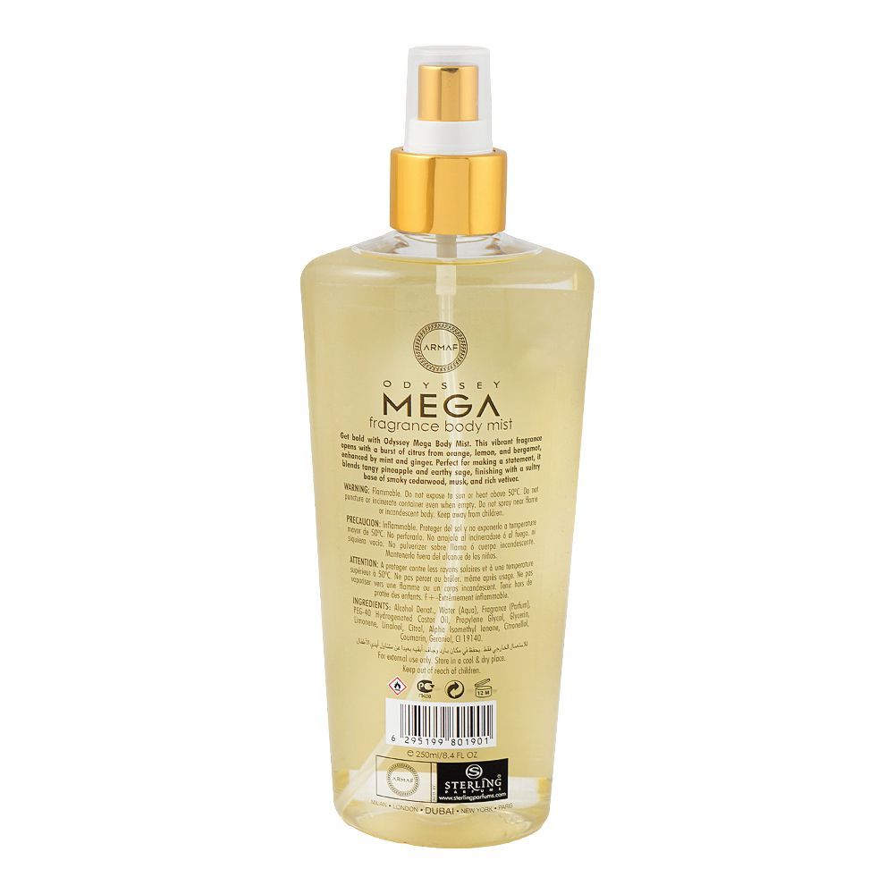 Armaf Odyssey Mega For Men Fragrance Body Mist, 250ml - Image 2