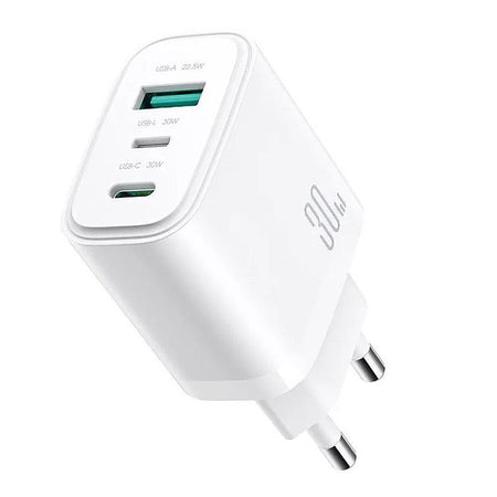 Joyroom 30W 3-Port Gan Fast Charger, White, JR-TG6 - Main Image