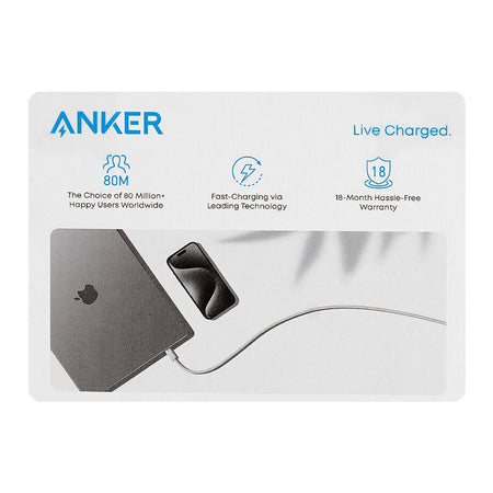 Anker Zolo 240W USB-C To USB-C Cable, 3.3ft, Braided White, A8060H21 - Image 4