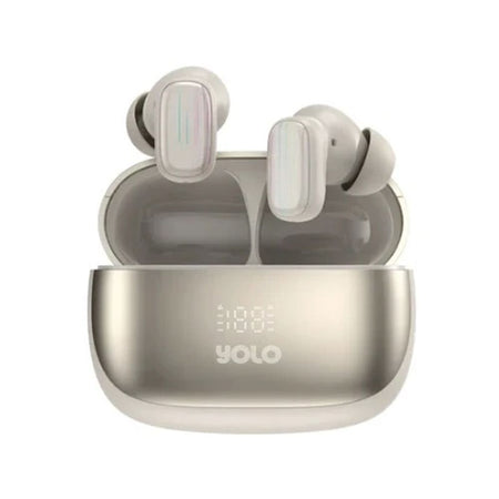 YOLO Yopod Vibe True Wireless Earbuds, 30 Hours Play Time, Beige - Main Image