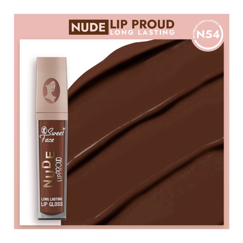 Sweet Face Nude Lip Proud Long Lasting Lip Gloss, N-54 - Main Image