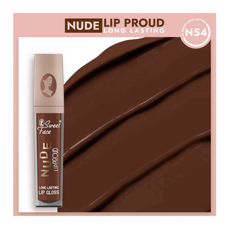 Sweet Face Nude Lip Proud Long Lasting Lip Gloss, N-54 - Main Image