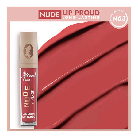 Sweet Face Nude Lip Proud Long Lasting Lip Gloss N-63 - Main Image