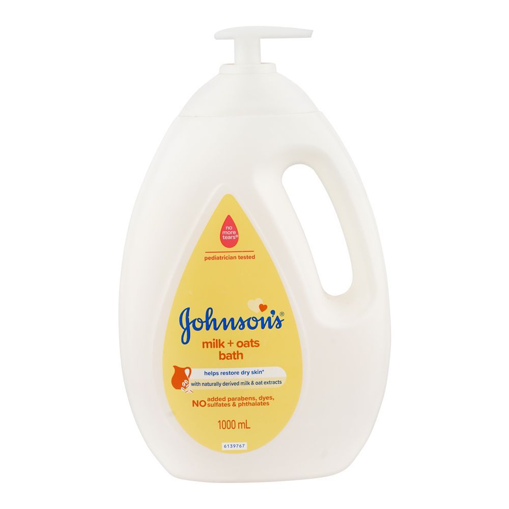 Johnson's Milk + Oats Bath, Paraben, Phthalates Free & Sulfates Free, 1000ml - Main Image