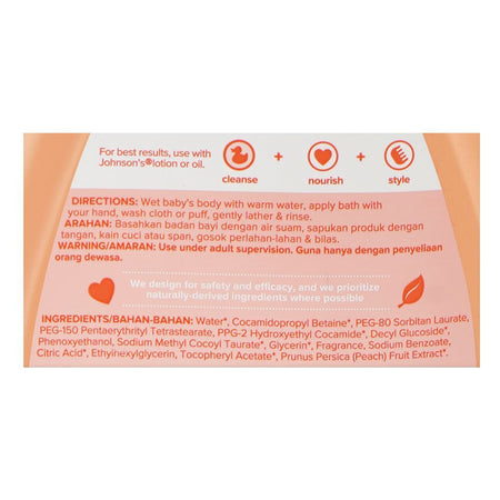 Johnson's Peach Bath, Phthalates Free & Sulfates Free, 1000ml - Image 3
