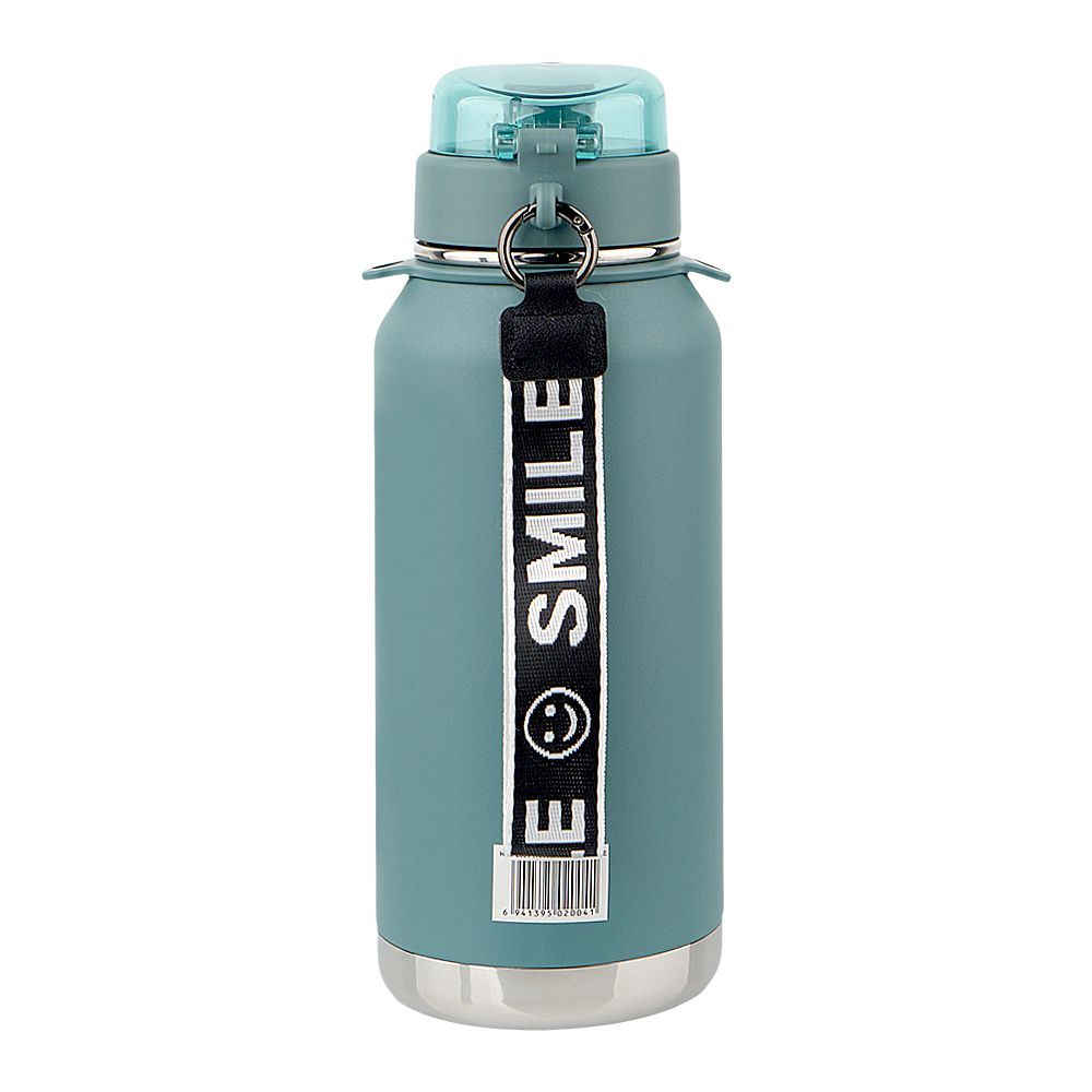 Homeatic Steel Water Bottle, 1100ml, Green, HMV-2004 - Image 2