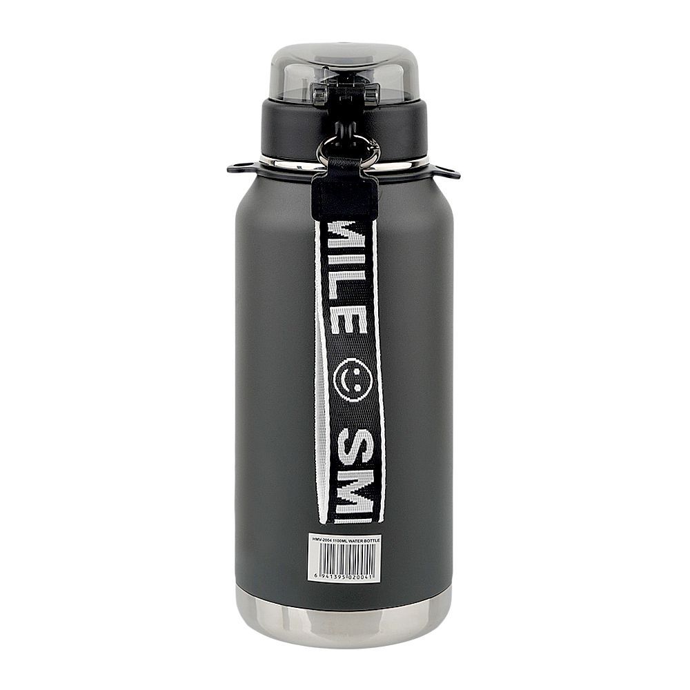 Homeatic Steel Water Bottle, 1100ml, Grey, HMV-2004 - Image 2
