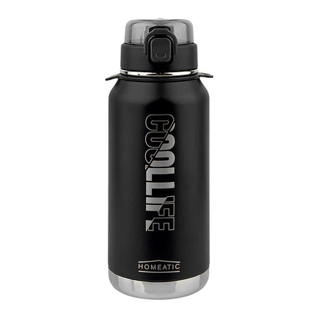 Homeatic Steel Water Bottle, 1100ml, Black, HMV-2004 - Main Image