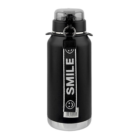 Homeatic Steel Water Bottle, 1100ml, Black, HMV-2004 - Image 2