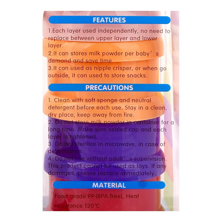 Mum Love Colourful Milk Powder Container, BPA Free, A3649 - Image 5