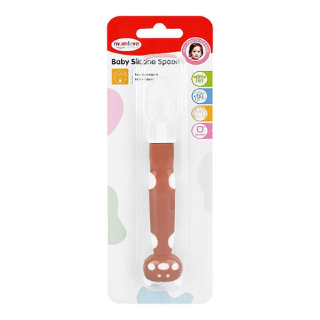 Mum Love Baby Silicone Spoon, BPA Free, 0+ Months, Brown, D6318-2 - Main Image