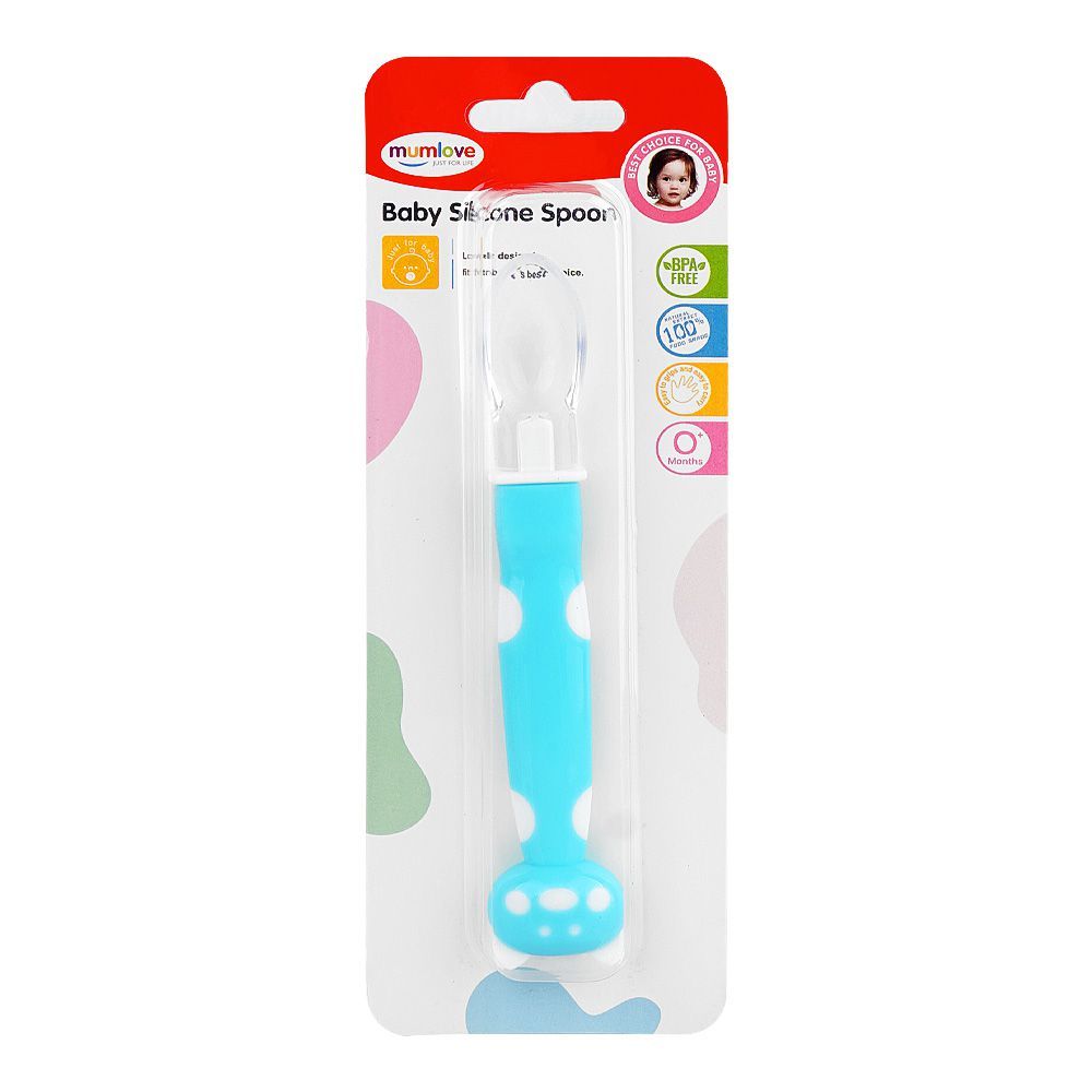 Mum Love Baby Silicone Spoon, BPA Free, 0+ Months, Ferozi, D6318-2 - Main Image