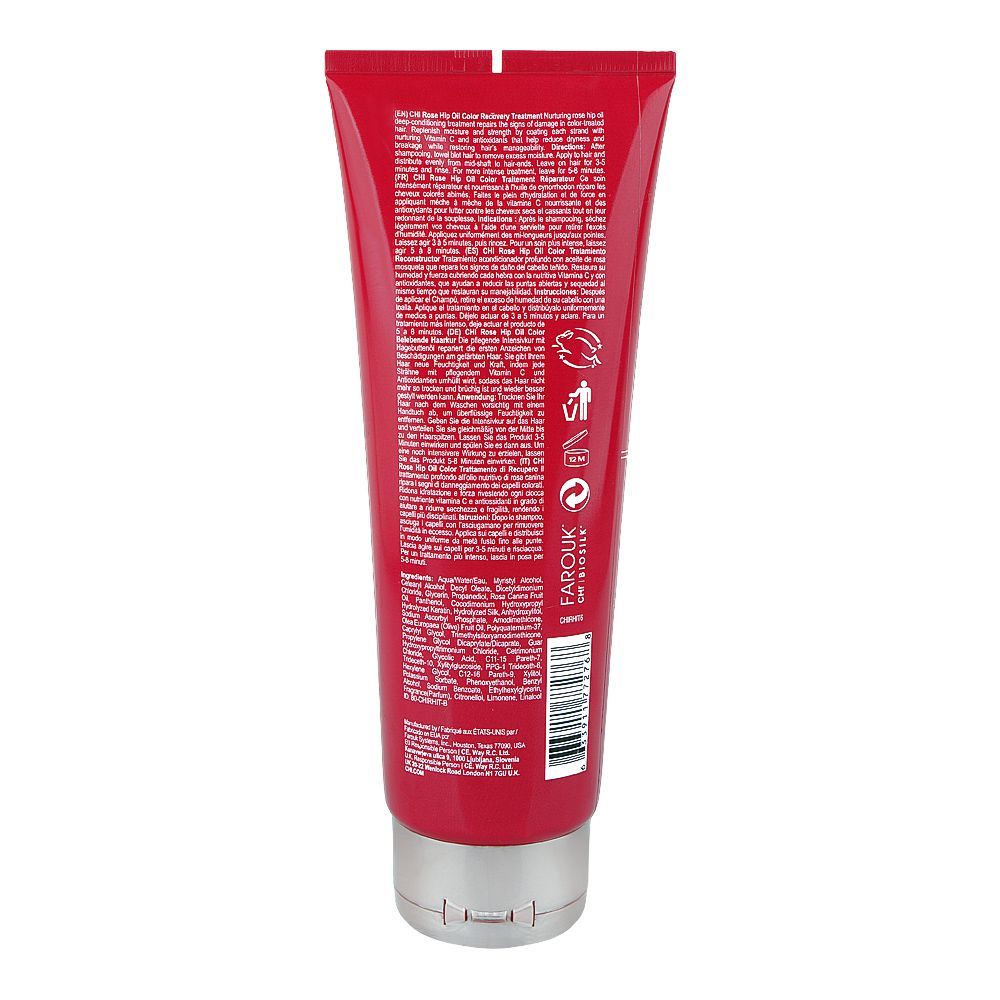 CHI Rose Hip Oil 92% Natural Color Recovery Hair Treatment, Paraben Free, 237ml - Image 2