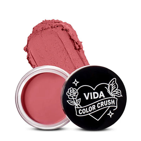 Vi'da New York Color Crush Matte Cream Lip & Cheek Tint, 01 Rose Clay, 8g - Main Image
