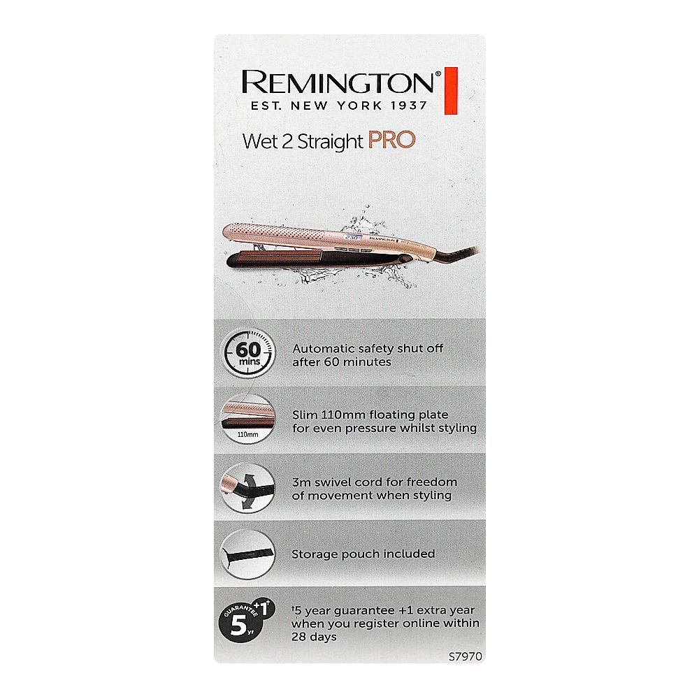 Remington Wet 2 Straight Pro Hair Straightener, S7970 - Image 3