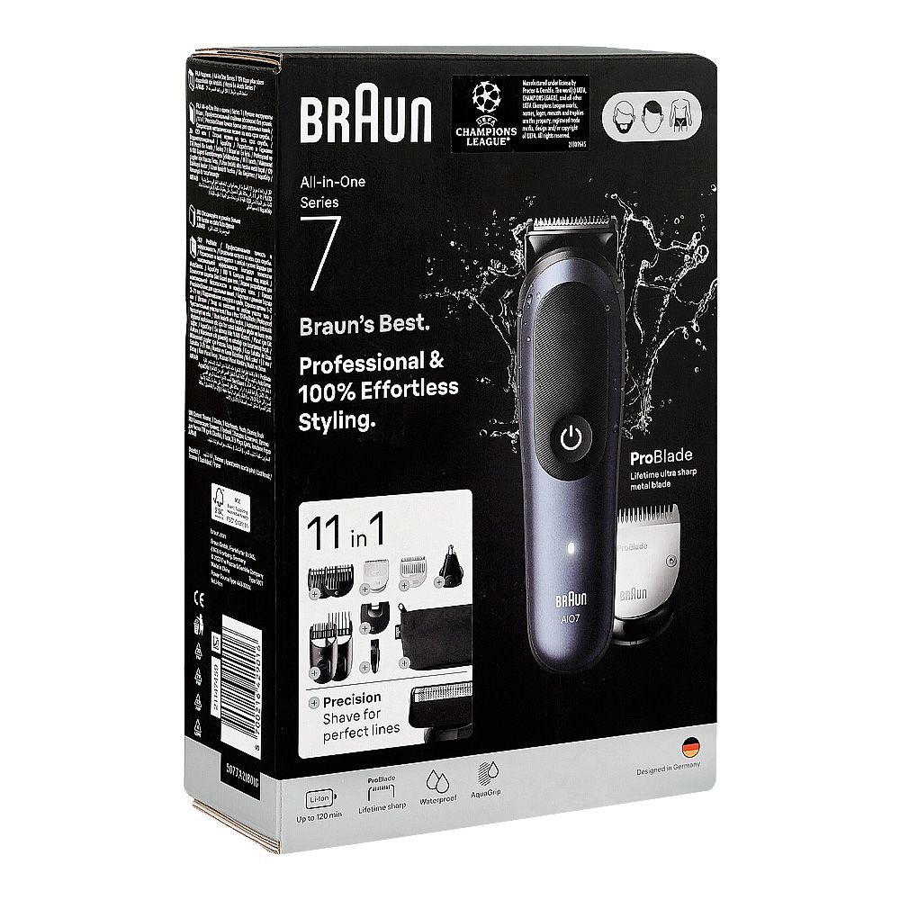 Braun All-in-Series 7 11-In-1 Hair Trimmer, 120 Minutes Run Time, Waterproof, AIO-7540 - Image 2