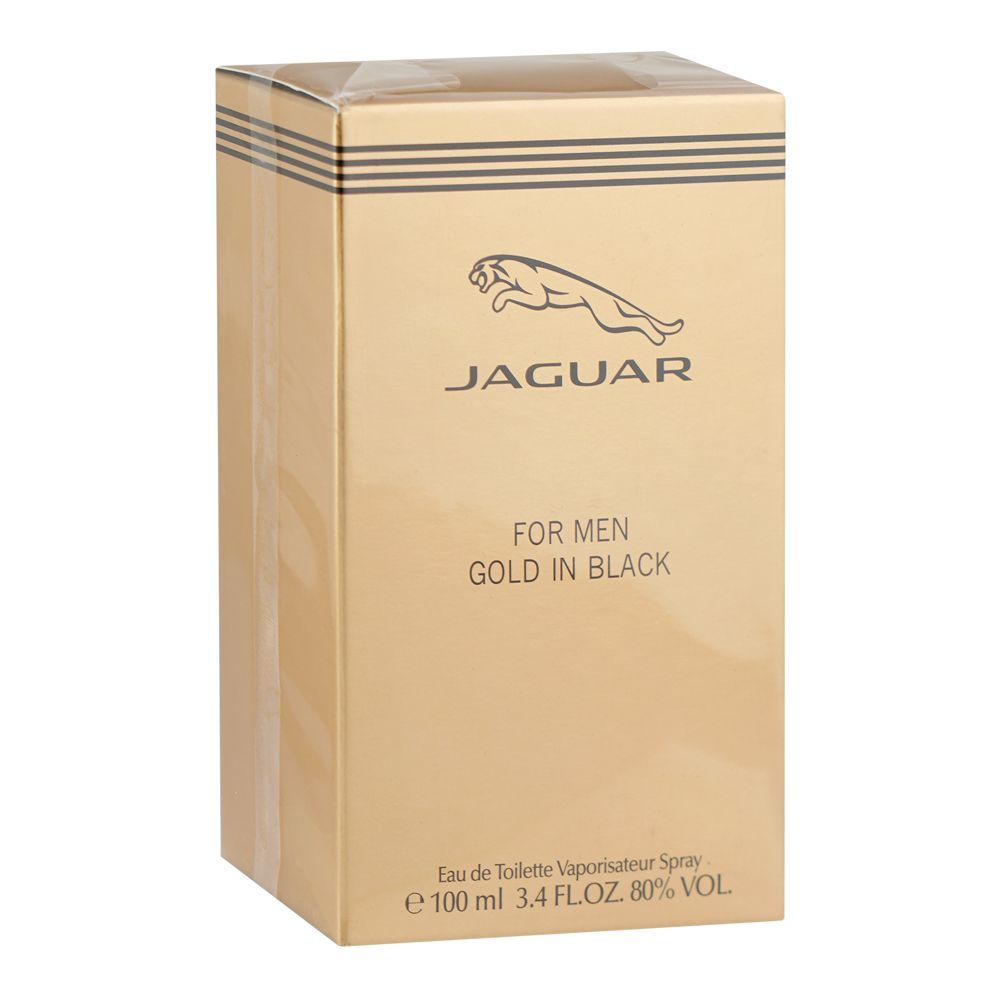 Jaguar Gold In Black For Men, Eau De Toilette, 100ml - Image 2