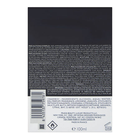 Prada Luna Rossa Carbon, Eau De Toilette, For Men, 100ml - Image 2