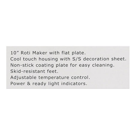 Anex Deluxe Roti Maker, 10-Inches, 1200W, 220-240V, AG-2030 - Image 6