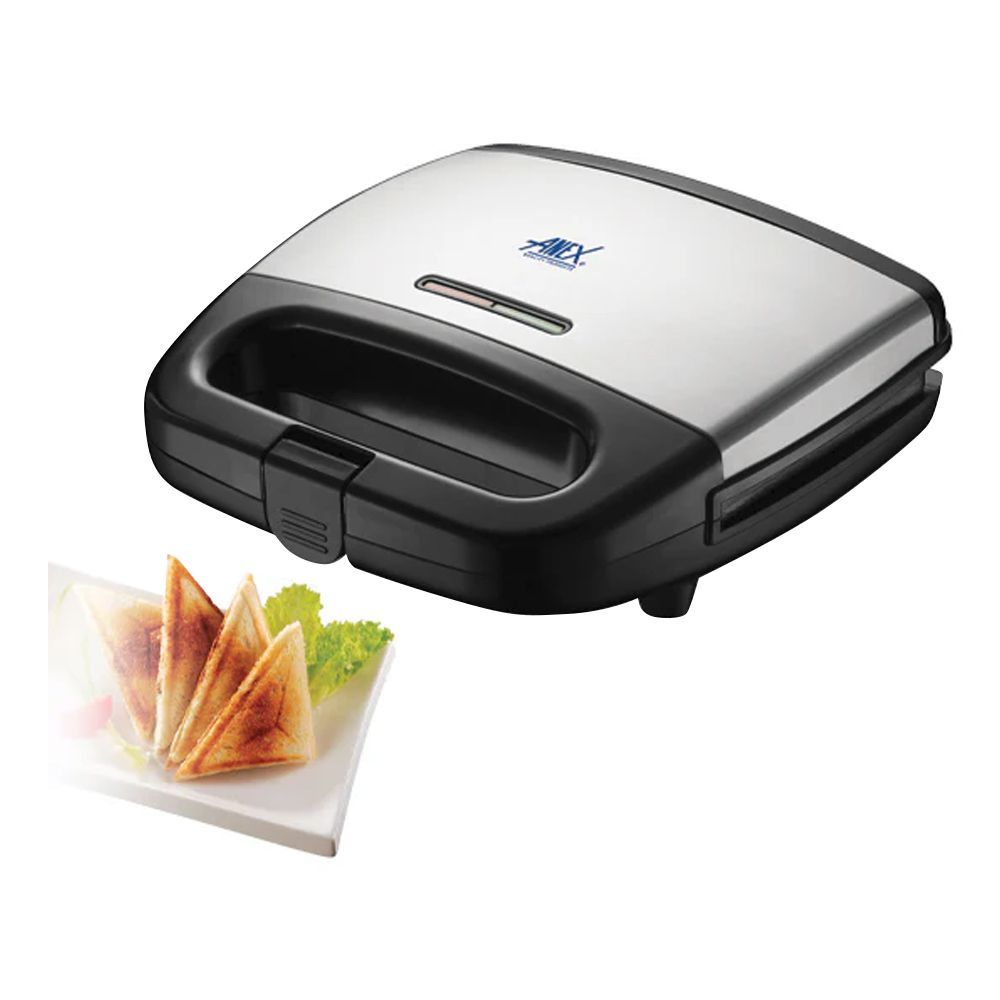 Anex Deluxe Sandwich Maker, 750W, 220-240V, Black/Silver, AG-2131 - Main Image