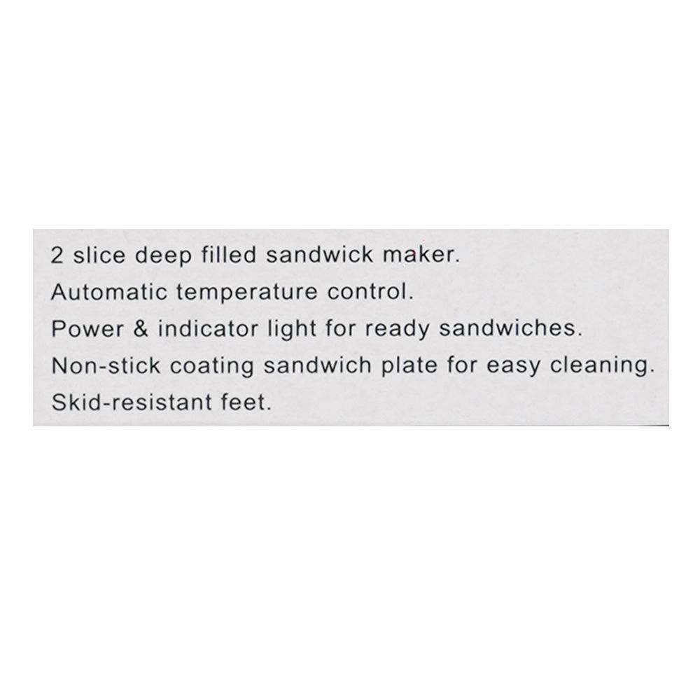 Anex Deluxe Sandwich Maker, 750W, 220-240V, Black/Silver, AG-2131 - Image 4