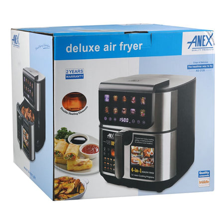 Anex Deluxe Digital Air Fryer, 1700 + 500W, 220-240V, 8 Liters, AG-2126 - Image 2