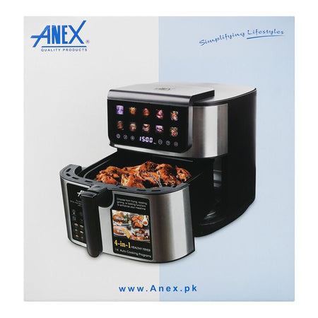 Anex Deluxe Digital Air Fryer, 1700 + 500W, 220-240V, 8 Liters, AG-2126 - Image 3