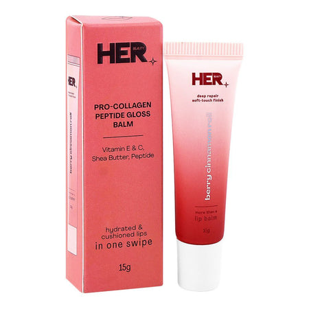 Her Beauty Pro-Collagen Peptide Gloss Lip Balm, Berry Cinnamon Roll, 15g - Main Image