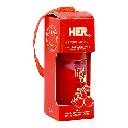 Her Beauty Cherry Seed, Jojoba Seed Oil, Vitamin E & Peptides Lip Oil, 5.6ml - Image 2