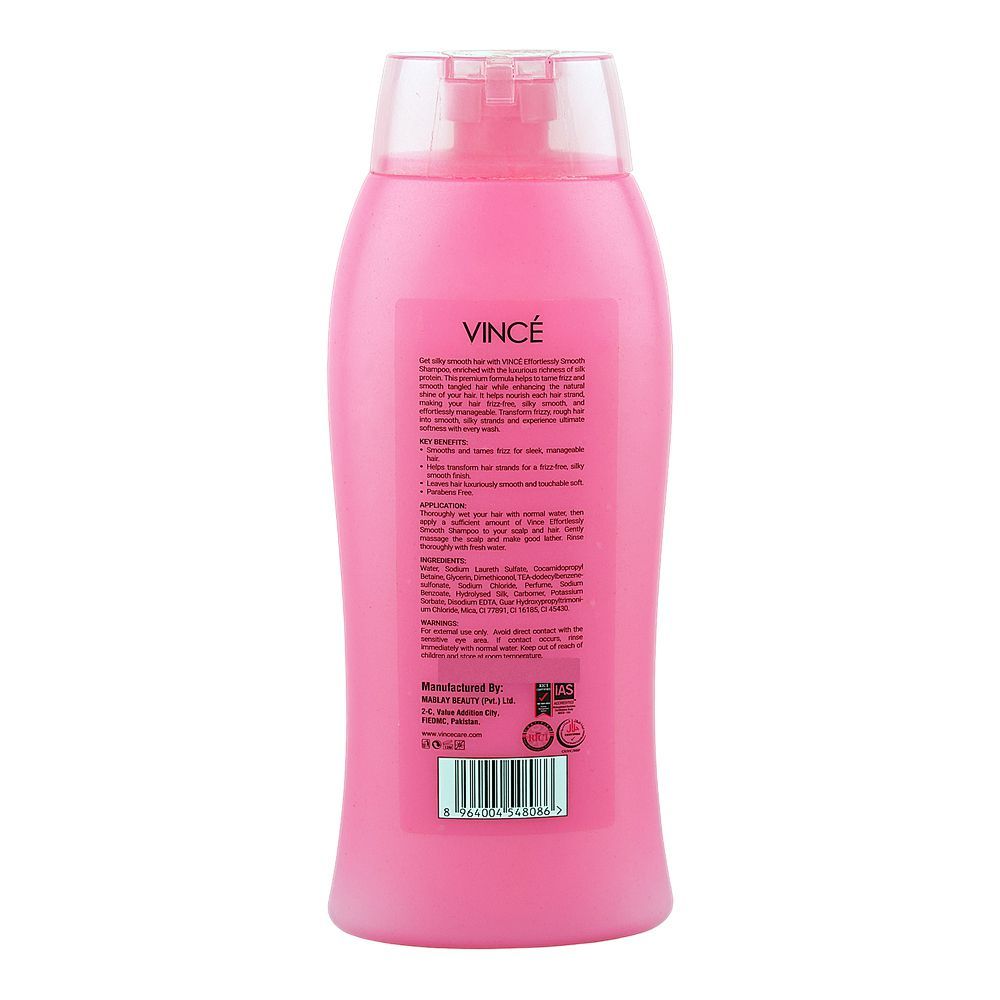 Vince Nuvex Effortlessly Smooth Silk Protein Shampoo, For Smooth Hair, 350ml - Image 2