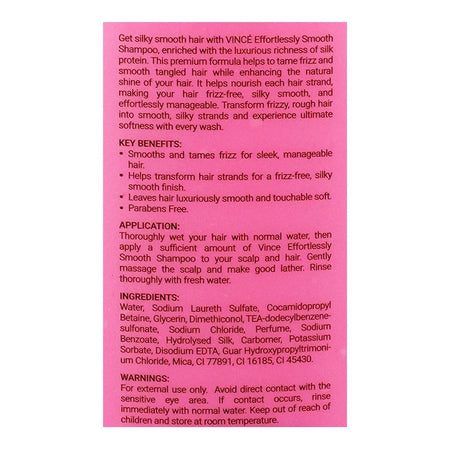 Vince Nuvex Effortlessly Smooth Silk Protein Shampoo, For Smooth Hair, 350ml - Image 3