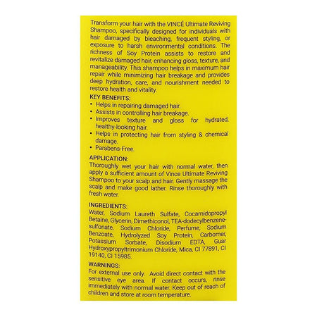 Vince Nuvex Ultimate Reviving Soy Protein Shampoo, For Strong Hair, 350ml - Image 3