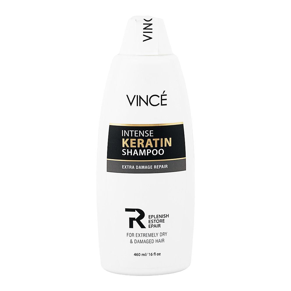 Vince Intense Keratin Extra Damage Repair Shampoo, For Damaged Hair, 460ml - Main Image