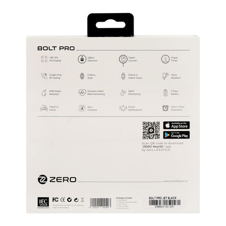 Zero 1.83 Inches IPS HD Display Bolt Pro Smart Watch, IP66 Water Resistant, BT Calling, Jet Black - Image 3