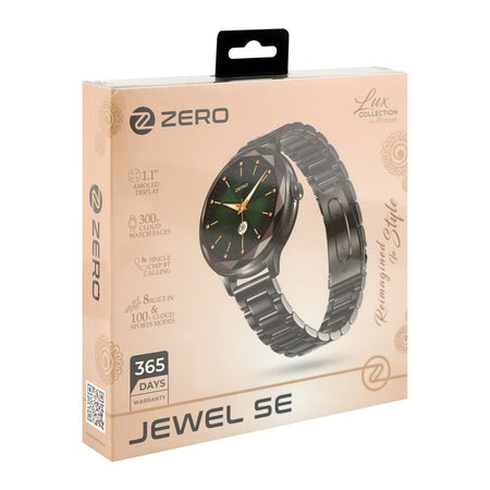 Zero 1.1 Inches AMOLED HD Display Jewel SE Smart Watch, IP67 Water Resistant, BT Calling, Black Metal - Image 2