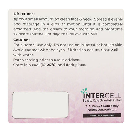 Cellcense Glutathione Brightening Cream, Vitamin C, Niacinamide, For All Types Of Skin, 50ml - Image 2