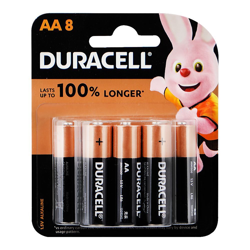 Duracell Alkaline Battery, 1.5V, AA, 8-Pack - Main Image