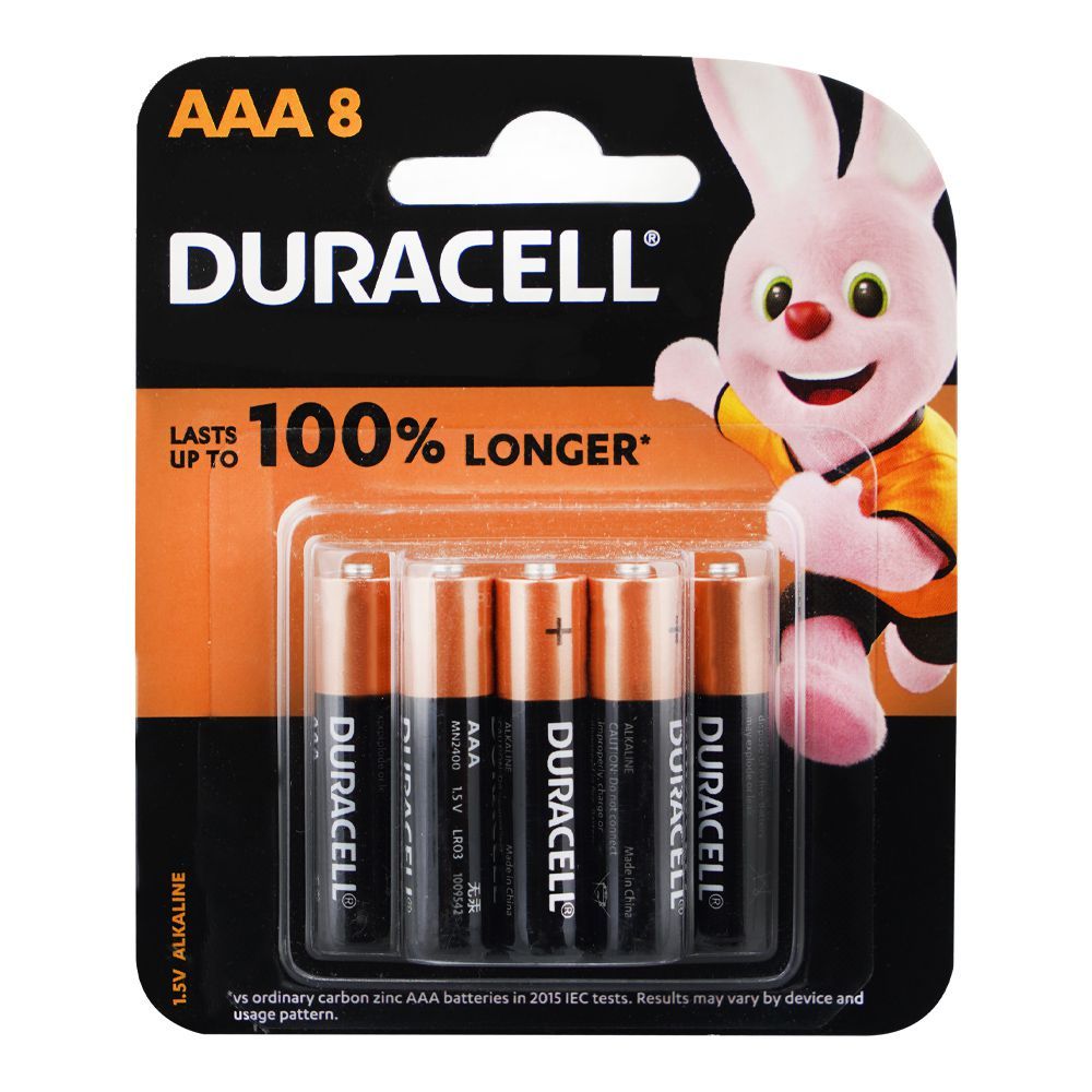 Duracell Alkaline Battery, 1.5V, AAA, 8-Pack - Main Image