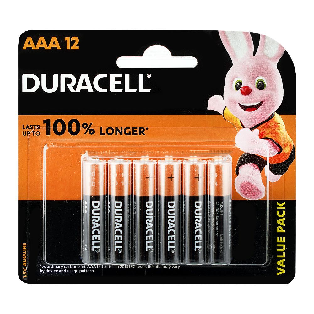 Duracell Alkaline Battery, 1.5V, AAA, 12-Pack - Main Image