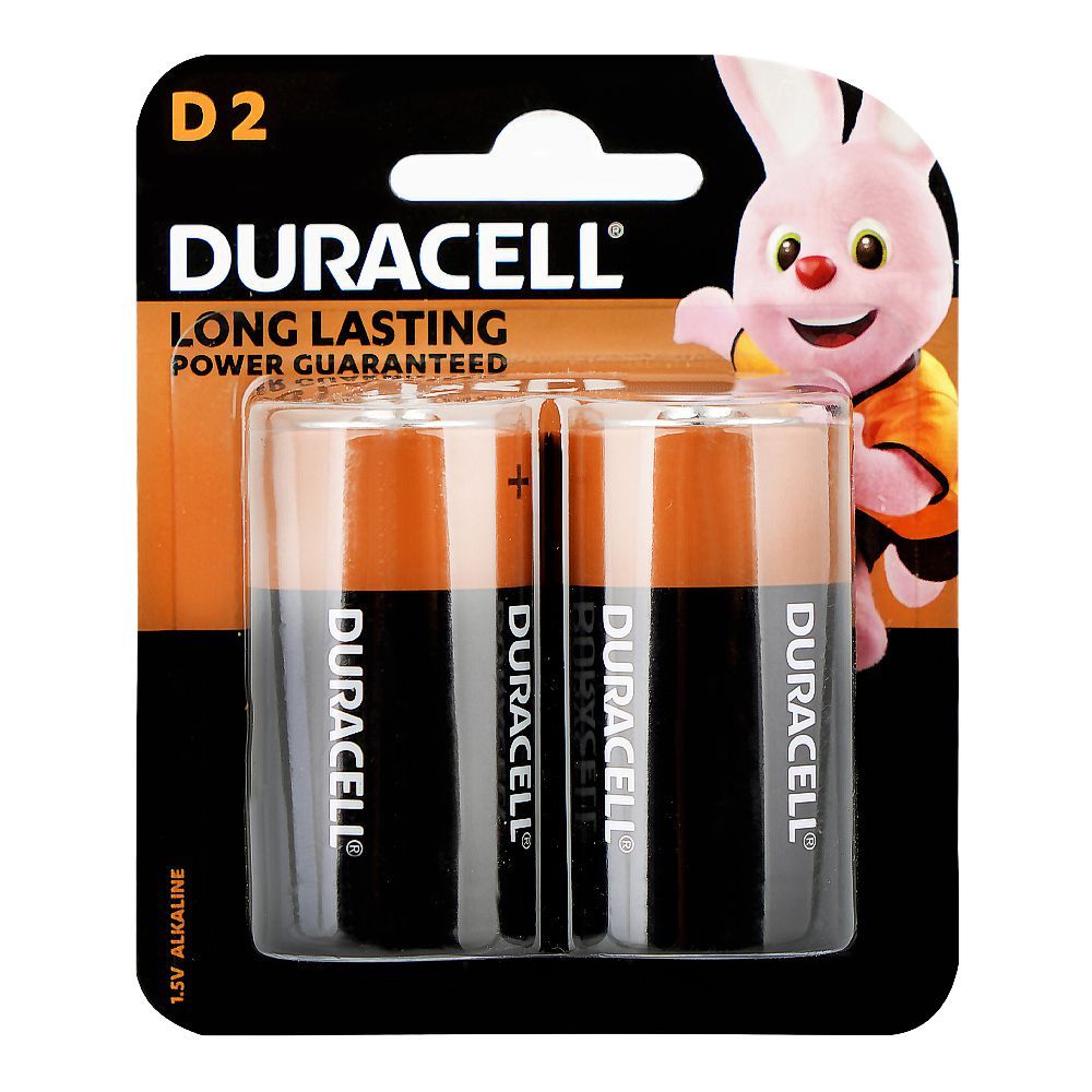 Duracell Alkaline Battery, 1.5V, D2, 2-Pack - Main Image