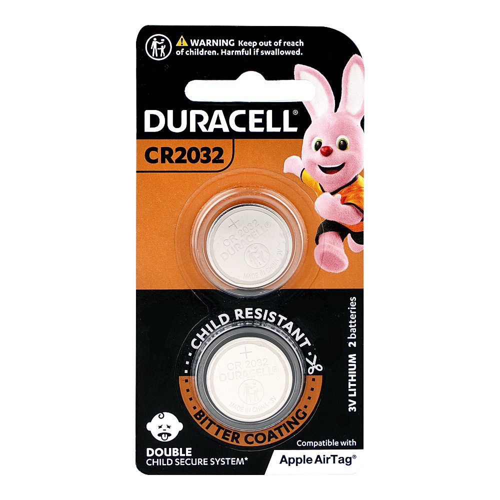 Duracell 3V Lithium Batteries, 3V, CR 2032, 2-Pack - Main Image