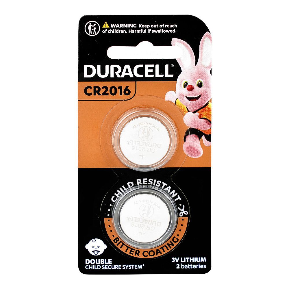 Duracell 3V Lithium Batteries, 3V, CR 2016, 2-Pack - Main Image