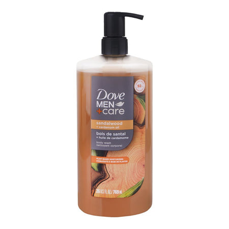 Dove Men+ Care Sandalwood + Cardamon Oil Body Wash, Paraben & Sulfates Free, Niacinamide, Citric Acid, 769ml - Main Image