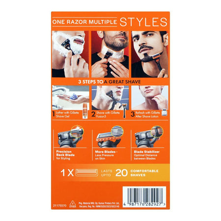 Gillette Fusion 5 Razor + Cartridge, 1-Pack - Image 2
