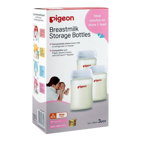 Pigeon Breastmilk Storage Bottles, BPA & BPS Free, 160ml, A79367, 3-Pack - Image 2