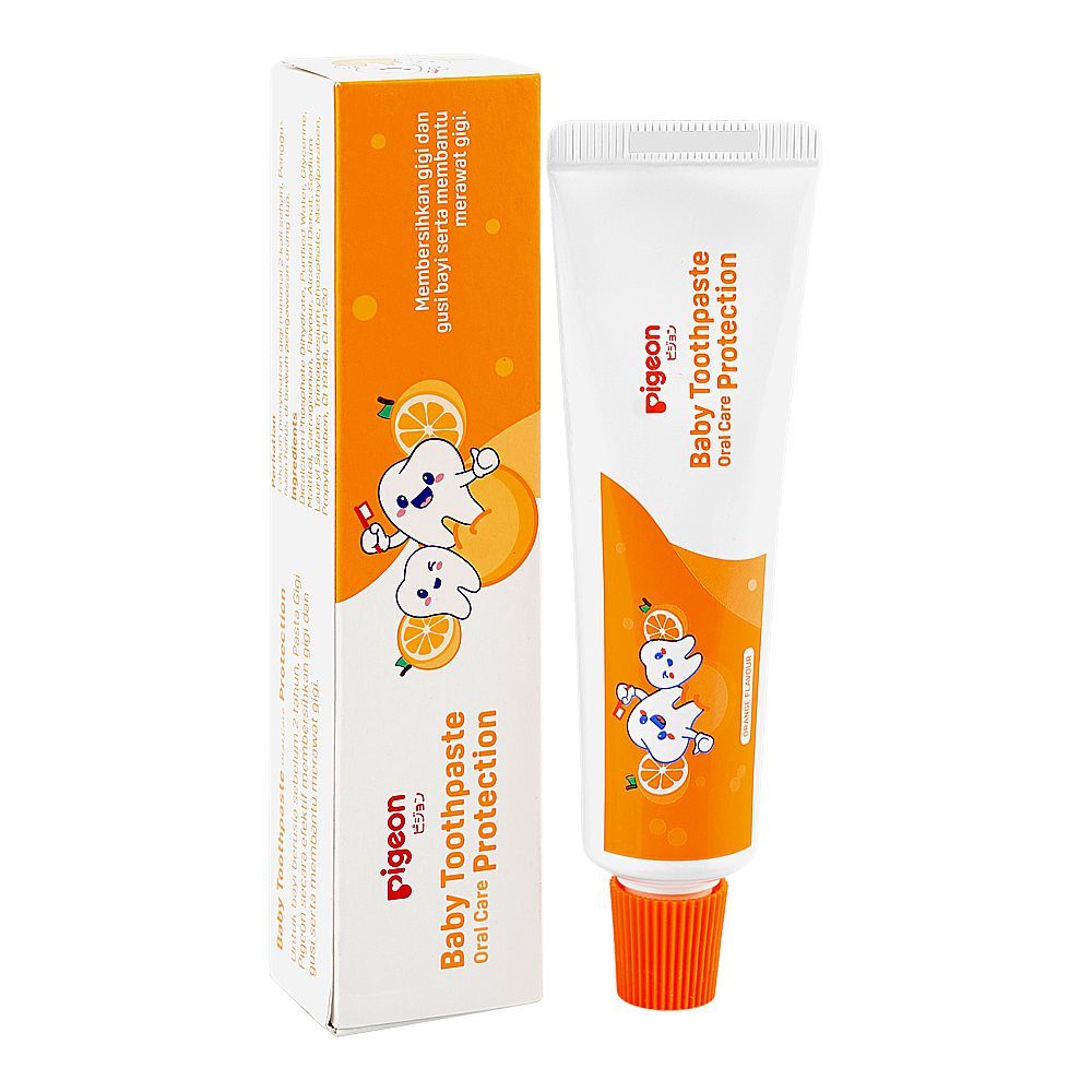 Pigeon Orange Flavour Baby Toothpaste Oral Care Protection, 45g, H81630 - Main Image